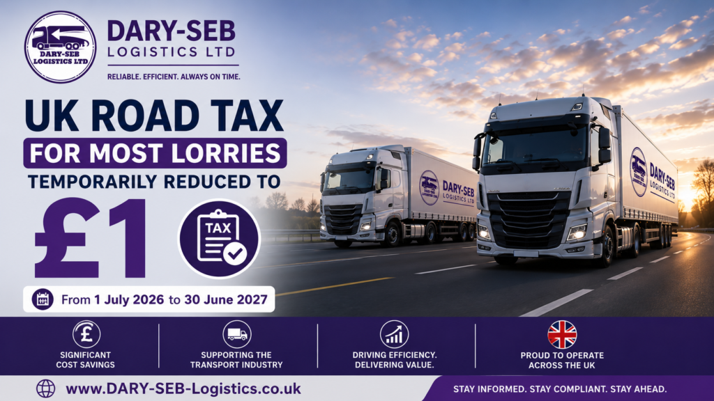 Road Tax for Most UK Lorries Temporarily Reduced to £1